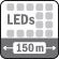 LEDs Smart IR (Hasta 150m).